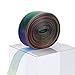 MOLSHINE 50yd x 1 inch Rainbow Organza Ribbon,Shimmer Sheer Iridescent Colors Ribbons,Chiffon Fabric- (Deep Rainbow) (1