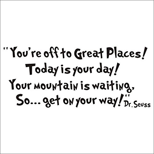 Buy NYKKOLA Dr Seuss You're Off to A Great Places Wall Art Vinyl Decals