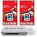 2 PACK - SanDisk 32GB SD HC Class 4 Secure Digital High Speed SDHC Flash Memory Card SDSDB-032G 32G 32 GB GIGS (S.B32.RTx2.562) LOT OF 2 - Retail Packaging