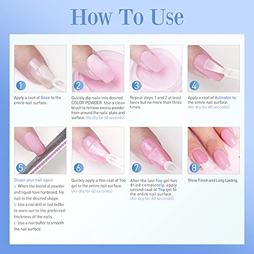 Dip Powder Nail Set 10 Colors, AZUREBEAUTY Gray Glitter Acrylic Winter