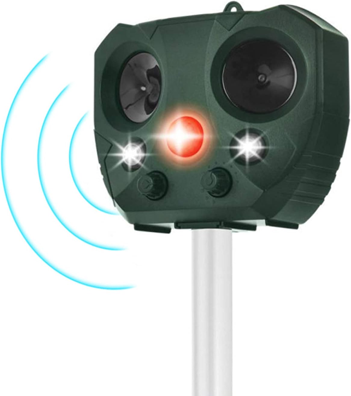 2021 Solar Ultrasonic in Repellent Defender Rat, Squirrel, Deer, Raccoon, Skunk, Rabbit, Mole, Dog, Cat, Waterproof with Motion Detector: Garden & Outdoor