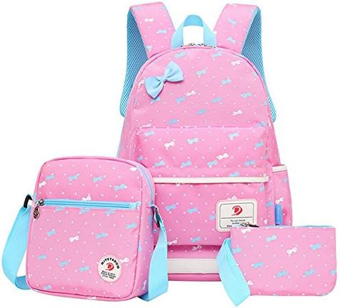 3 Pieces Girls School Backpack Set Cute Bookbag for Teens Lightweight Water-Resistant