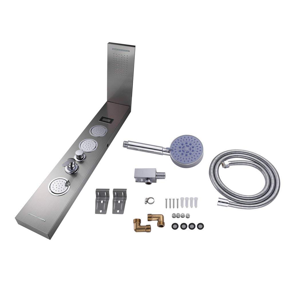 Tatayang Edelstahl Quadrat Duschpaneel, Wandhalterung Duschsäule