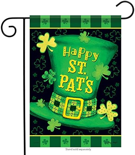Happy St. Pat's Hat Garden Flag Clover Irish Patrick Shamrock 12.5" x 18"