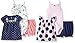 Carter's Baby Girls' 6-Piece Bodysuit Tee and Short Set, Floral/Dot, 18 Months