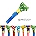 HEHALI 72pcs Party Blowers, 2 Kinds of Birthday Blowouts Horns Whistles Musical Paper Noisemakers and Glitter Fringed Metal Blowouts Party Favors Noise Makers