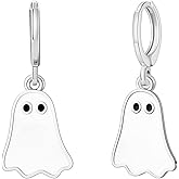 Ghost Earrings for Women Halloween Dangle Earrings Cute Funny Ghost Drop Earrings Lightweight Halloween Party Costume Accessories Fashion Jewelry