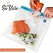 SoVide 20 Premium Sous Vide Airlock Vacuum Bags for Anova Cookers in 3 Sizes - BPA Free Reusable Easy Clean For Perfect Food - Hand Pump - 4 Holding Clips, 2 Sealing Clips & Cooking Guide