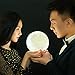 EGULED Pretty Cool Moon Lamp - Night Light 4.7IN With Ceramic Hand Stand 3D Printed with Safe PLA,Eye Caring LED,Dimmable and Rechargeable,Two Colors Touch Control,Cool Gift,Halloween Decoration