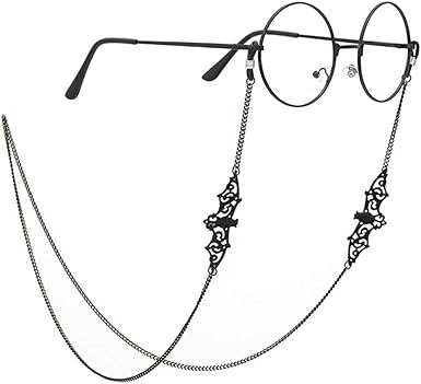 Pinksee Women Men Glasses Chain Black 