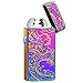 Kivors USB Rechargeable Windproof Flameless Electronic Plasma Pulse Double Arc Lighter Chinese Dragon Loong Lighter
