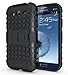 JKase Diablo Series Tough Rugged Dual Layer Protection Case Cover with Build in Stand Compatible for Samsung Galaxy Grand i9080, Samsung Galaxy Grand Duos i9082 - Retail Packaging (Black)