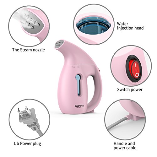 Travel clothes steam iron, powerful wrinkle remover garment steamer, compact size for both home and travel use, bigger volume 180ml, ultra fast heat up and 100% safe with a travel bag - Thumbnail 2