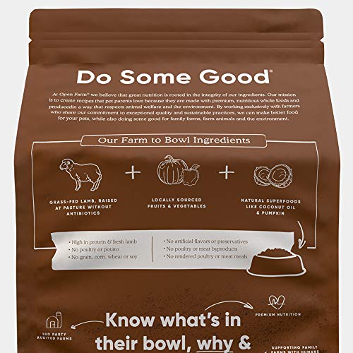Open Farm PastureRaised Lamb GrainFree Dry Dog Food, New Zealand Lamb