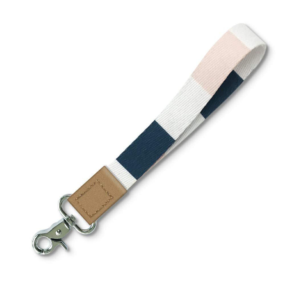Keychain Lanyard,Yihor Hand wrist lanyard wristlet strap Lanyard Key Chain Holder Lanyard Cool Short Lanyard for Car Keys,Camera, Cell Mobile Phone, Charms,Lanyard for Women,men and Kids (Pink White)