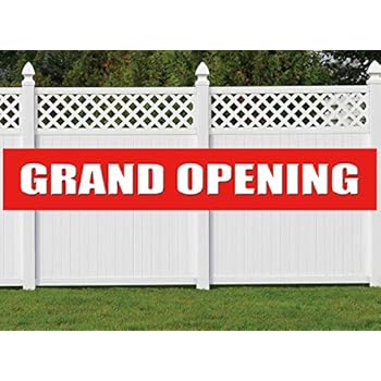Amazon Com Grand Opening Banner Sign New Store Sign Signs Yard