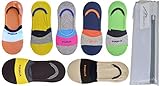 STRIPED HALF TOE NO SHOW LINER SOCKS (SMALL 7 STRIPED SOCKS)(Sizes 5 - 8)