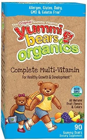 Yummi Bears Organics Multi-Vitamin for Kids 90 Gummy Bears by Yummi Bears Organics