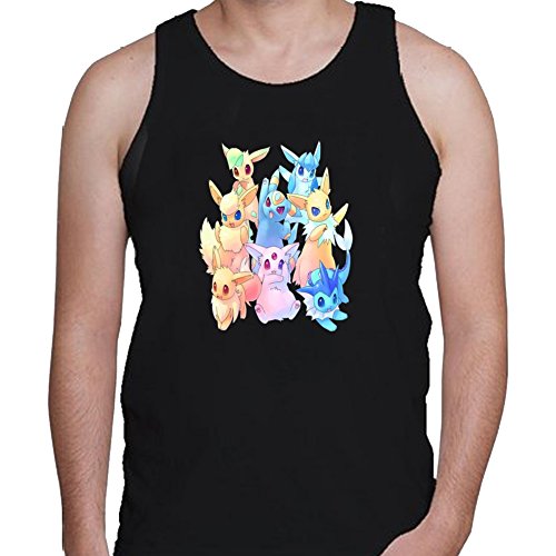Fangbai Liu Men's Eevee Tank Top Sleeveless Sweatshirt XXXL Black
