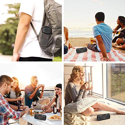 Aigoss Handsfree Bluetooth for Cell Phone, Car Bluetooth Speakerphone with Siri and Google Assistant, Wireless Car Kit Music Speaker Supports 2 Phones Connection Simultaneously