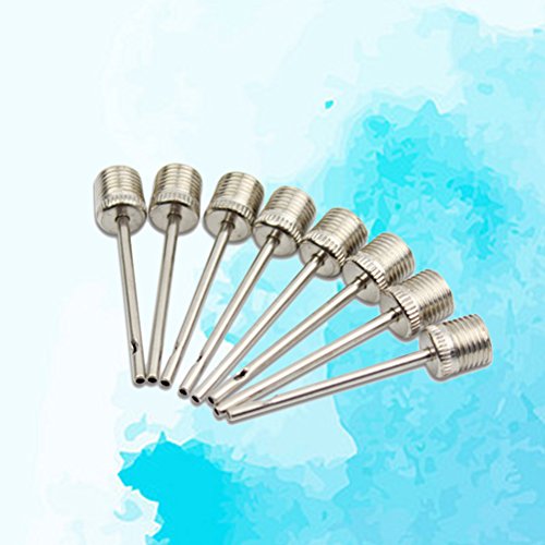 image for LIOOBO 10Pcs Ball Needles Metallic air Inflation Needles for Sport Foo