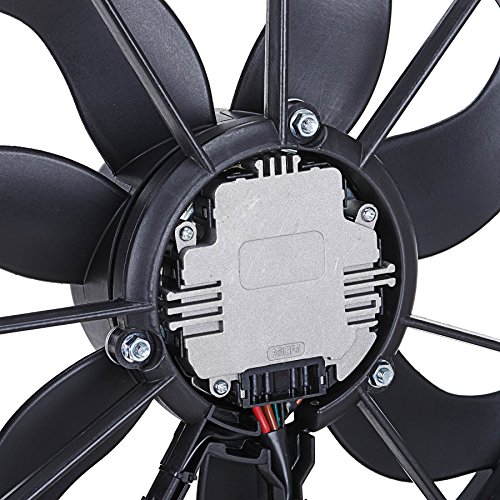 OrionMotorTech VW3120100 OEM Engine Radiator Cooling Fan Assembly Low Noise for Volkswagen Jetta Passat Golf