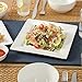 DOWAN 9.5 Inches Porcelain Square Dinner Plates, 4 Packs, White