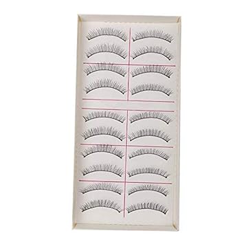 Electomania Handmade False Eyelashes Soft Long Eye Lashes for Eye Makeup (10 Pairs)