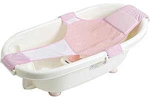 TINAYAUE Baby Bath Support Baby Bather Infant Bathtub Cushion Soft Bath Pillow Bath Seat Stand Non-Slip Portable Newborn Shower Bath Mat for Baby 0-24 Months, pink, L 95CM x W 70CM