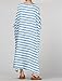 Mordenmiss Women's Cotton Linen Dress Stripes Plus Size Dresses Style 1-Blue-L