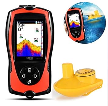 ZTXY Fish Finder Sonar inalámbrico Fotografía subacuática con Atraer la lámpara Fish Detector de Peces ultrasónico Sónar Vídeo HD Ultrasonido de teléfono ...