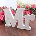 Homedeco DIY 3D Wooden Alphabet Letters Large Size Plaque Wall Numbers Children Education Wedding Nursery Home Decoration (height 12cm x width 8cm x thickness 1.2cm, Mr & Mrs(3 pack))