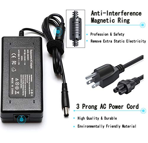 19V 4.74A 90W AC Adapter Laptop Charger for Hp Elitebook 8460p 8470p 8440p 8560p 8760p 8460w 8470w 8570w 8770w Probook 4430s 4440s 4520s 4530s 4540s Compaq 6730b 6530b 6560b 6570b Power Supply Cord