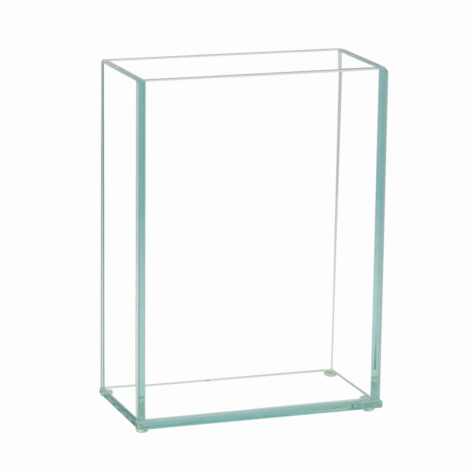 Royal Imports Flower Glass Vase Decorative Centerpiece for Home or Wedding by Royal Imports - Flat Rectangle Plate Glass, 6" W x 8" H, Clear