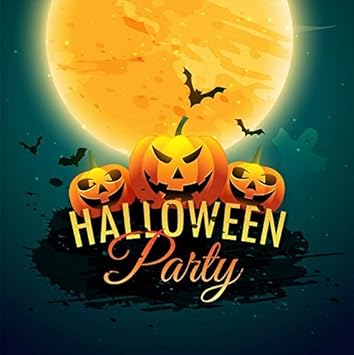 Amazon Com 5x5ft Happy Halloween Party Decorations Backdrop Full Moon Pumpkin Face Flying Bats Photography Background Trick Ir Treat Halloween Night Party Children Party Adults Photo Booth Studio Camera Photo