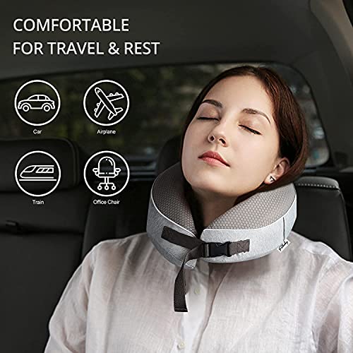 Travel Pillow for Airplane Memory Foam Neck Support Travel Pillows