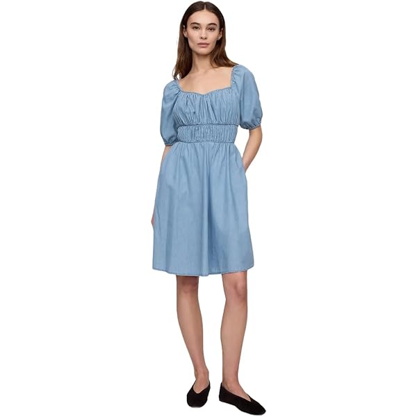 paige maddy denim dress Paige - Maddy Delia Denim Mini Dress