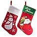 OTOO Christmas Stockings Lined Decorations with Santa and Snowman 18