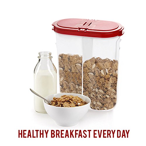 2pcs Airtight Cereal Dispenser Snack Container Storage Keeper 12-18 oz Capacity for Dry Food Flour Nut Sugar with Hovering Flip Top Lid and Large Mouth for Easy Pouring - Maroon
