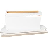 Max Protection Comic Book Long Box - 5 Count Storage Boxes | White Corrugated Cardboard, 200 lb Test, Stackable, Removable Lid, Made in USA, Comics and Magazines