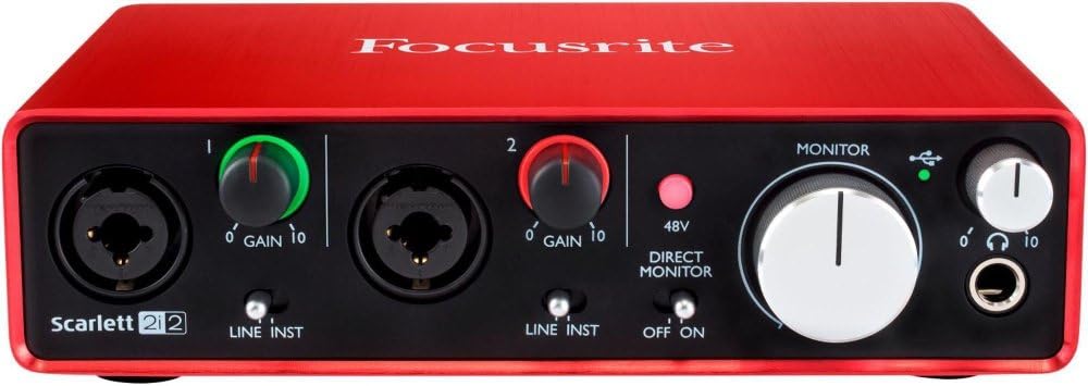 focusrite 2i2 recording bundle with mxl 990 and mackie cr3 monitors