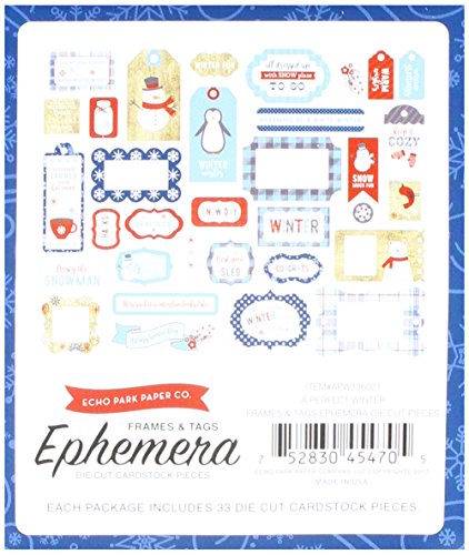Echo Park Paper Company A Perfect Winter Frames & Tags Ephemera