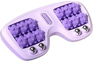 NOVWEE New Dual Foot Massage Roller to Relieve Plantar Fasciitis Pain and Improve Blood Circulation, Portable Foot Massager Tool for Home Office use (Purple)