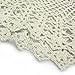 kilofly Handmade Crochet Cotton Lace Table Sofa Doily, Waterlily, Beige, 22 inch