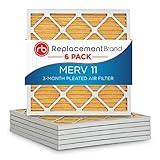 ReplacementBrand 14x14x1 MERV 11 Air Filter / Furnace Filter (6 Pack)