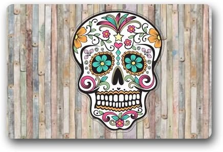 SENL Custom Durable Sugar Skulls Doormat Floor Mat Indoor/Outdoor Mats(23.6X15.7)