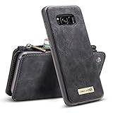 Galaxy S8 Plus Case, BELK Detachable Magnetic Leather Wallet Large Capacity Folio Flip Card Stand Case with Removable Slim Hard PC TPU Back Cover for Samsung Galaxy S8 Plus, 6.2 Inch - Black