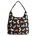 Signare Black Scottie Dog Women’s Fashion Canvas Tapestry Top Zip Hobo Shoulder Bag Beach Bag (HOBO -SCOT)