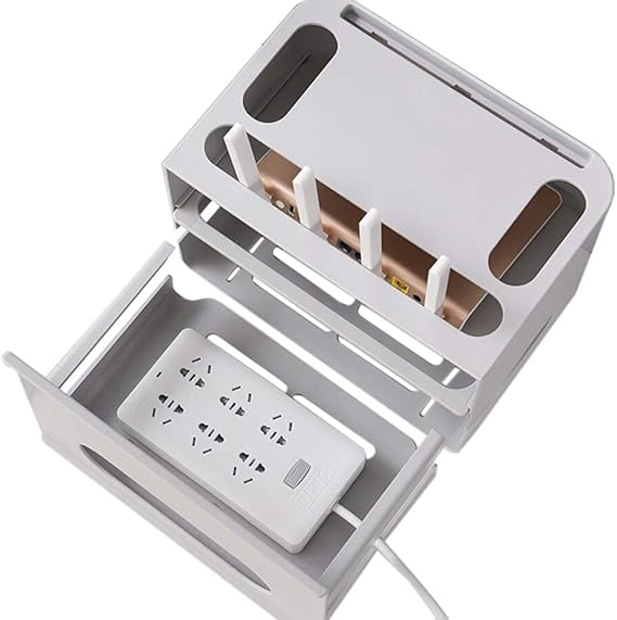 JcnfaShelves Power Strip Cable Management Box Cord Hider