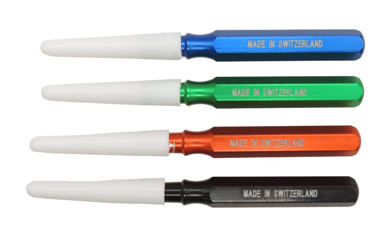 KD89 Horotec MSA17.000-04 Swiss Aluminium Oil Skewer Set, Multi-Colour, Colour Coded (Set of 4), multicoloured, Colour coded